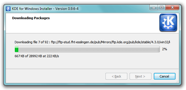 KDE4 Windows 7 download